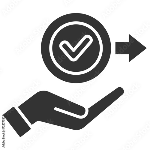 Give Permission Glyph Icon