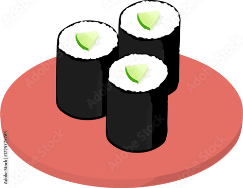 細巻きずし　かっぱ巻き　きゅうり巻き