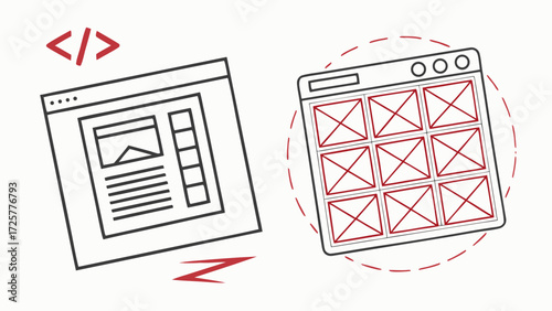 Web Design Wireframes: Responsive Layout and Content Planning.