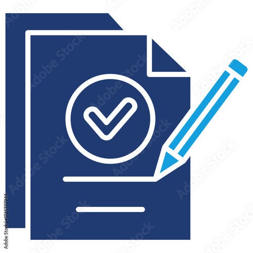 Confirm Flat Blue Icon