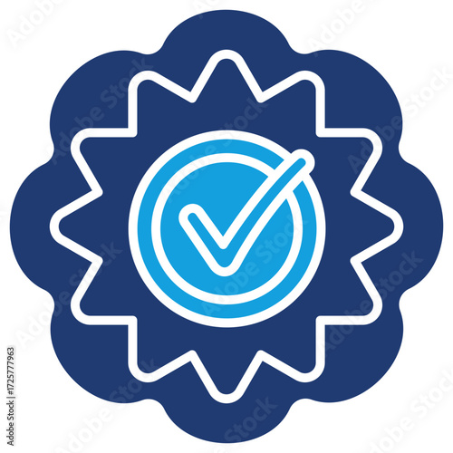 Verified Flat Blue Icon