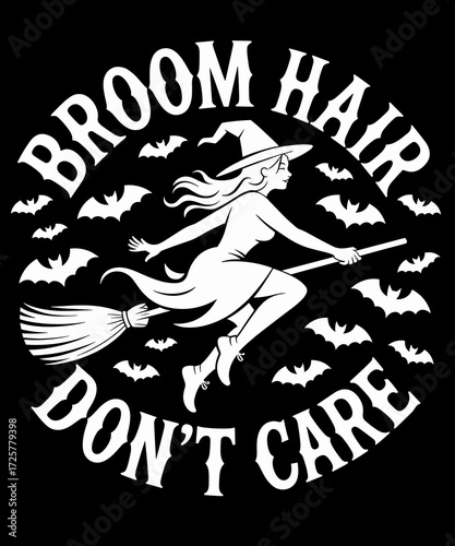 Funny Halloween Witch Broom & Moon Costume Lover