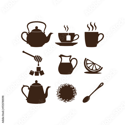 Vector illustration of stacked coffee cups in minimal style, perfect for cafe logos, branding, product packaging, kitchen decor, and restaurant design projects.