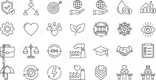Vector icon set of notification bells in a minimalist line art style for app alerts, messages, and reminders