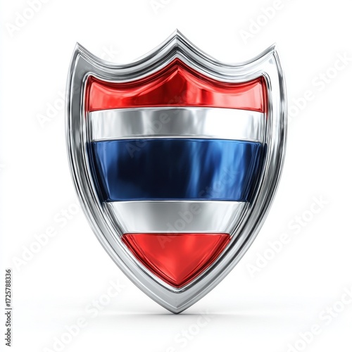 Thai Flag Shield Metallic 3D Render of a Protective Emblem Perfect for Security Concepts Free Download Thai Flag Shield Metallic 3D Render of a Protective Emblem Perfect for Security Concepts - GFXLoad