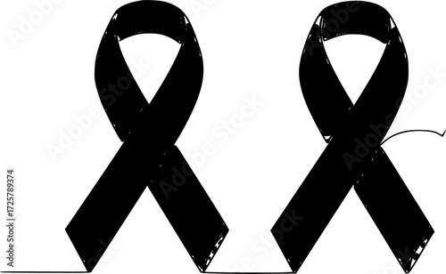 AIDS awareness band World AIDS day one line art drawing Continuous one line drawing, AIDS awareness ribbon one line colored continuous drawing. World AIDS day symbol continuous one line. 