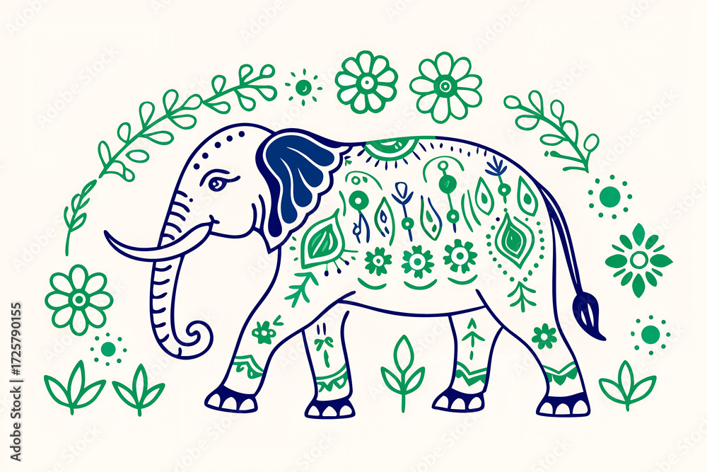 Fototapeta premium vector illustration of an elephant