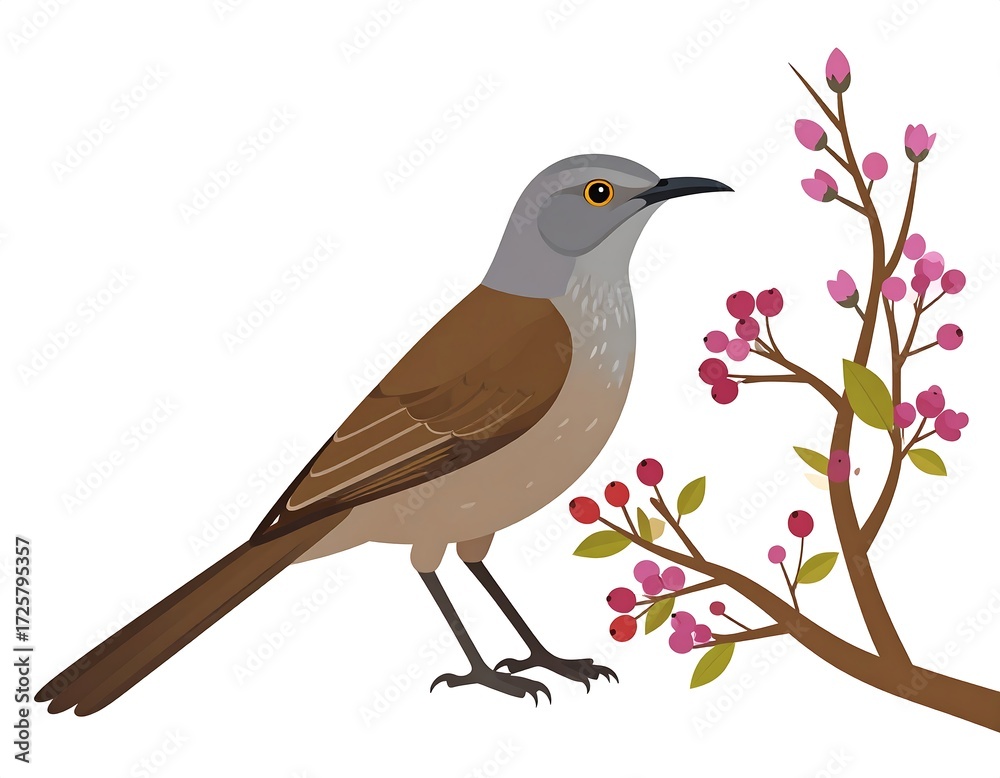 Obraz premium Aromatic avian artistry amidst autumnal blooms