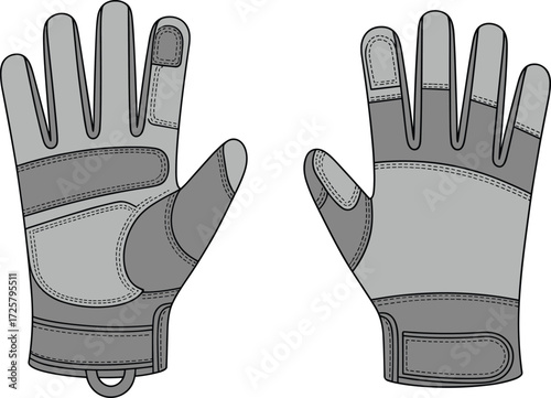 Protective gloves, tactical gloves, sports gloves, padded handwear, reinforced stitching, durable design, wrist strap, safety gear, work gloves, outdoor gloves, ergonomic fit