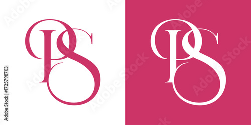 PS Letter Abstract Logo Vector , Initial Logo Element