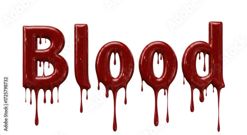 dripping blood text with a transparent background and the word blood written on it