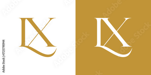 LX Letter Abstract Logo Vector Illustration