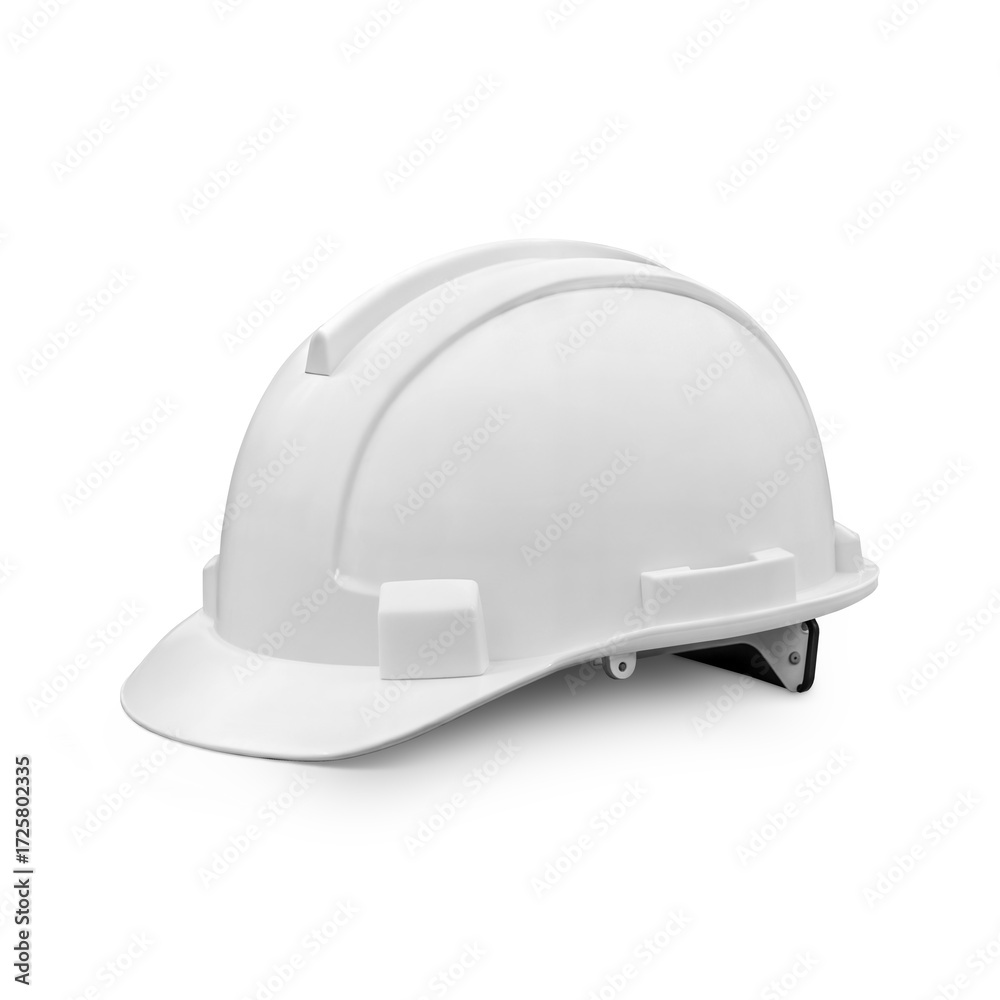 Fototapeta premium An image of a White Construction Helmet isolated on a white background