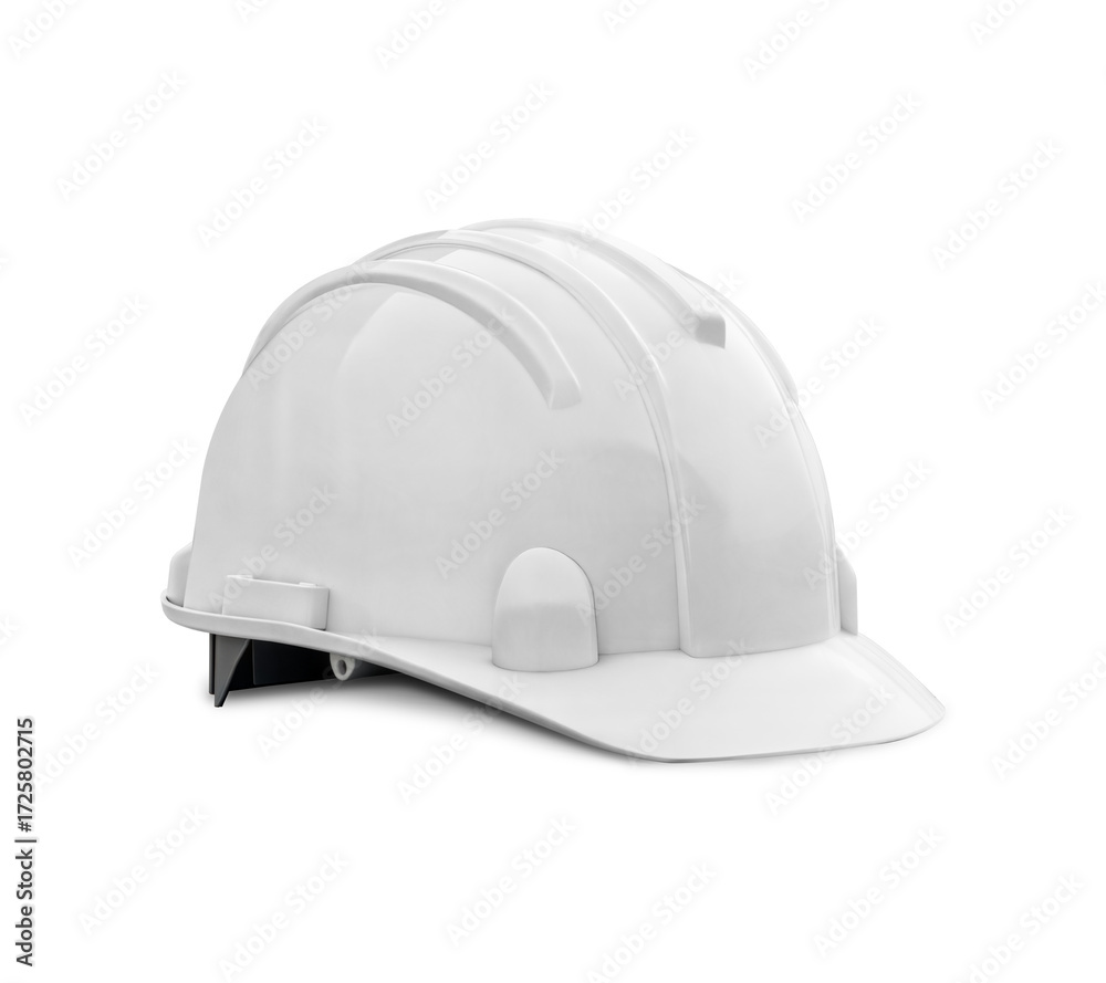 Fototapeta premium An image of a White Construction Helmet isolated on a white background