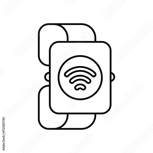 Smartwatch icon with white background vector stock illustration