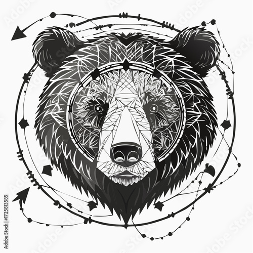 Electric Bear Silhouette