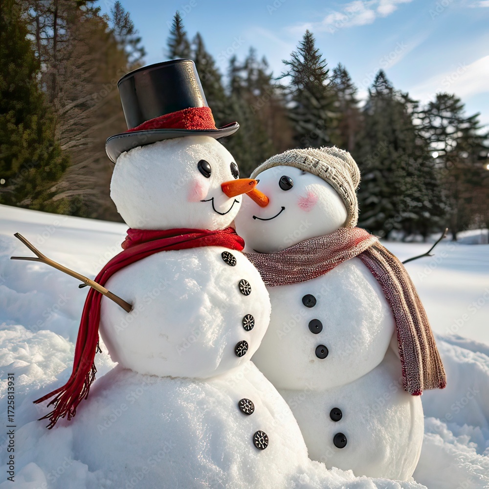 Obraz premium snowman of snow image