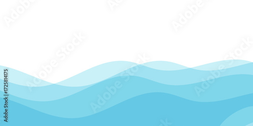 Modern abstract background with layered blue waves and smooth flowing shapes. Perfect for web design, digital media, and presentation templates.