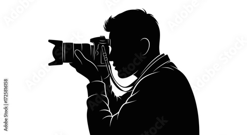 Photographer silhouette capturing stunning images