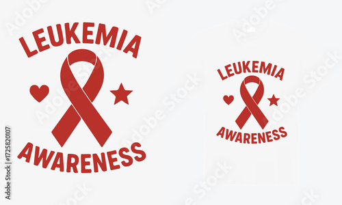 Show your support for leukemia awareness with this inspiring t-shirt design. Featuring a bold and vibrant awareness ribbon intertwined with empowering messages, this shirt symbolizes hope, strength, a