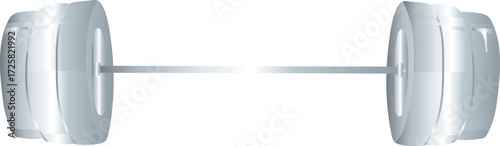 Illustration of Silver Barbell Weight