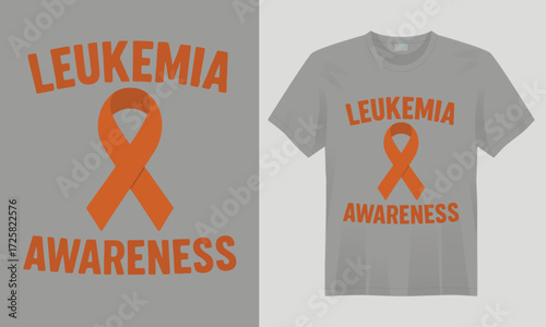 Show your support for leukemia awareness with this inspiring t-shirt design. Featuring a bold and vibrant awareness ribbon intertwined with empowering messages, this shirt symbolizes hope, strength, a