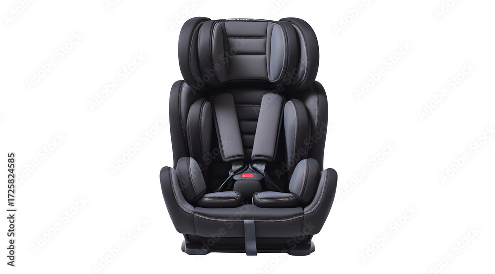 Naklejka premium Safe travels with a modern black car seat for baby, designed for ultimate comfort and security during family road trips and daily commutes