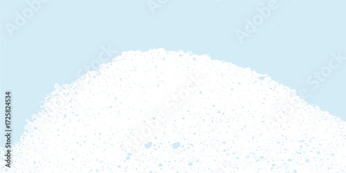 White sugar powder texture on blue background