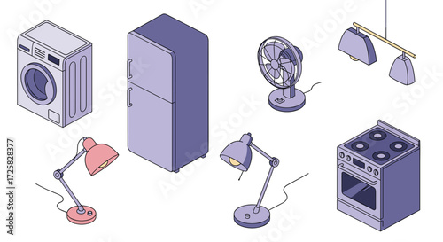 A collection of household appliances for home and kitchen needs.