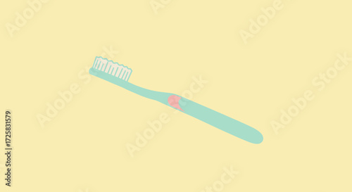 toothbrush and toothpaste on white background