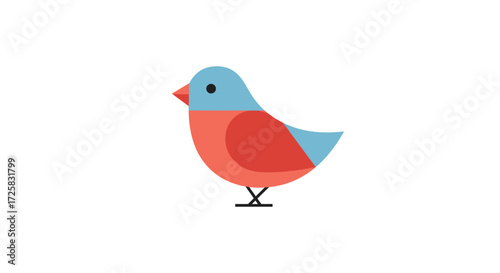 red bird on a branch