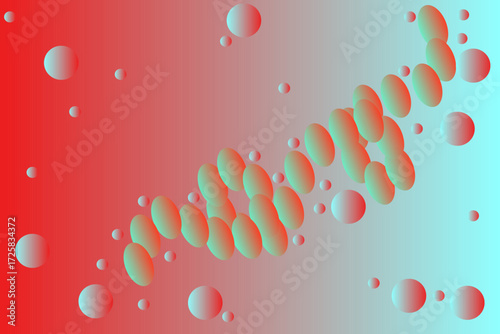 Abstract DNA-Style Sphere Chain Background