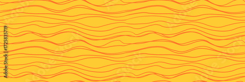 Pasta line pattern with wavy spaghetti and yellow noodle texture for seamless food background.