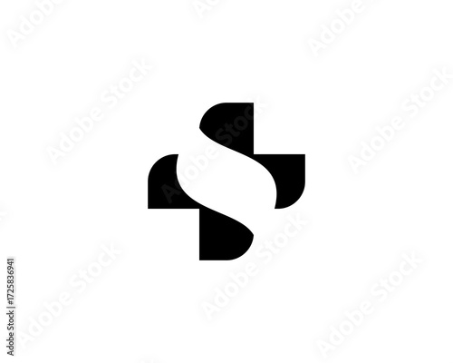 BLACK AND WHITE MEDICAL LOGO ICON