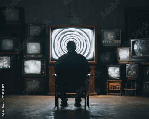 Indigenous Literacy Day Awareness with Retro Media Influence Premium Vintage TV Hypnosis Concept for Fall Back-to-School Campaigns and Halloween Marketing Content