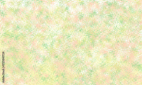 Pastel Foliage Background – Abstract Brushstroke Texture in Soft Green, Yellow, and Pink Tones.