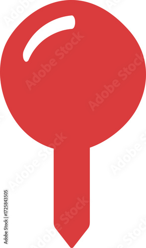 vector illustration of push pin 