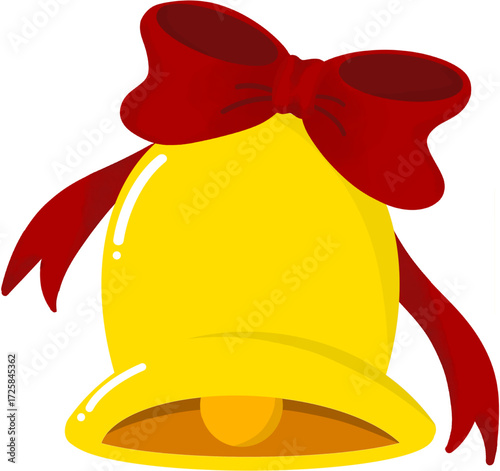 Christmas Bell with red ribbon