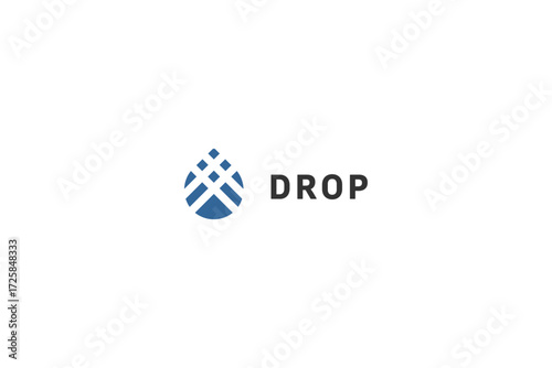 Template logo design solution with original drop image element