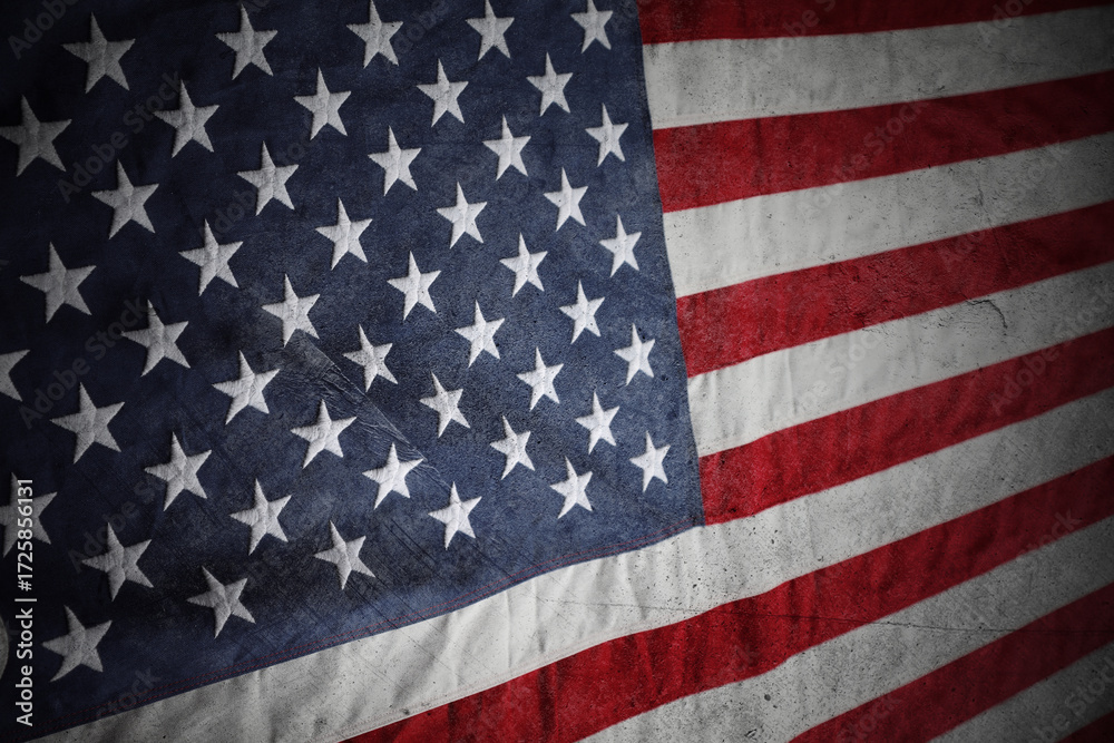 Fototapeta premium Grunge American flag