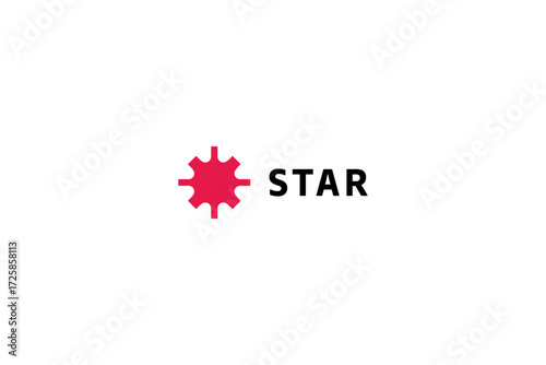Template logo design solution with simple star image element