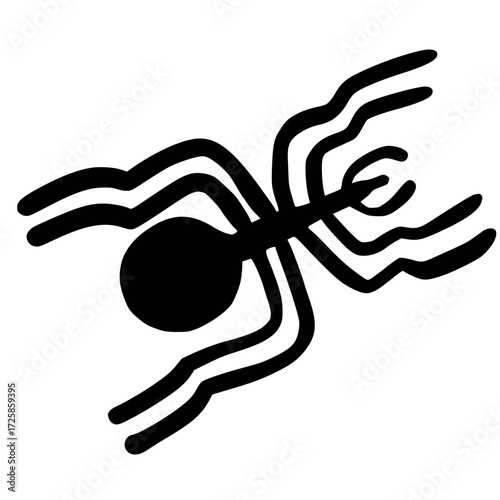 silueta de la araña, cultura naza, peru