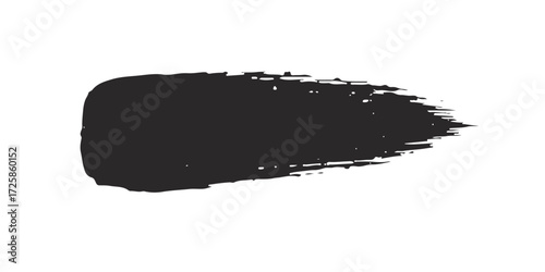 An abstract watercolor and grunge background with a black ink splat and an isolated brown caterpillar illustration.