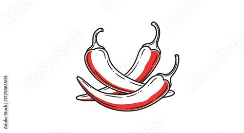 A spicy blend of red chili peppers forming a captivating cross shape.