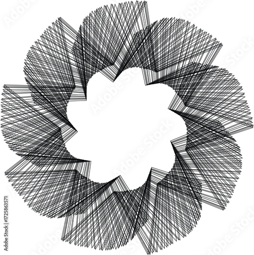 victor illustration of black and white flower on white background 