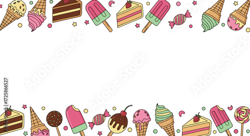 A delightful collection of sweet treats and frozen desserts.