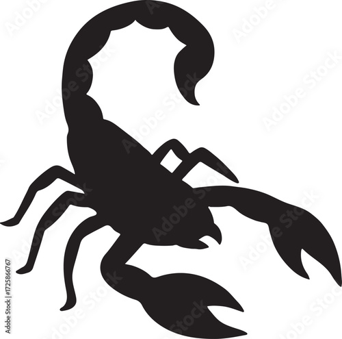 Scorpio scorpion silhouette vector, zodiac astrology sign illustration for horoscope and design projects