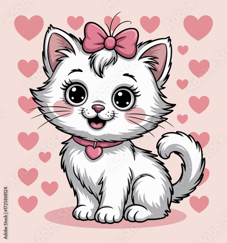 cat with heart