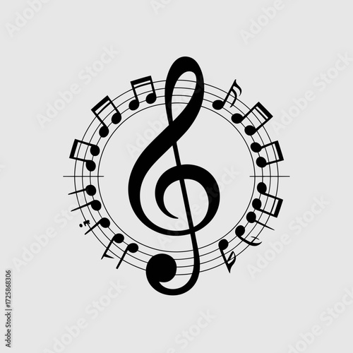 music notes vector
