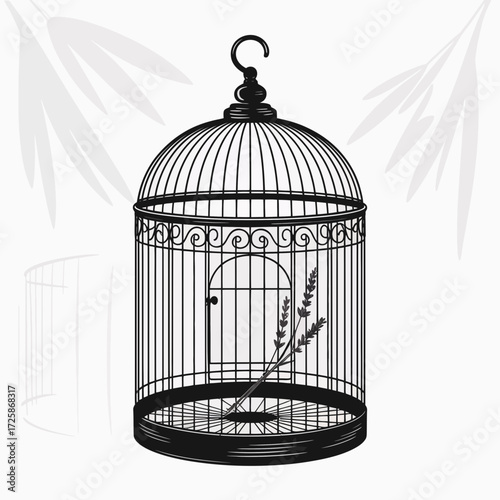 vintage bird cage